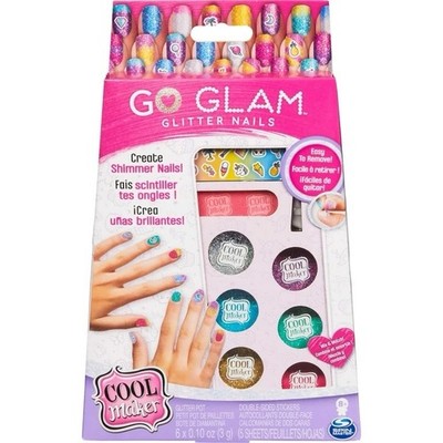 Cool Maker, GO Glam Glitter Nails DIY Activity Kit for 5 Manicures, for Kids Age