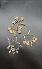 Vintage Costume Jewelry Charm Bracelet Lot of 3 Nautical Music Botanical