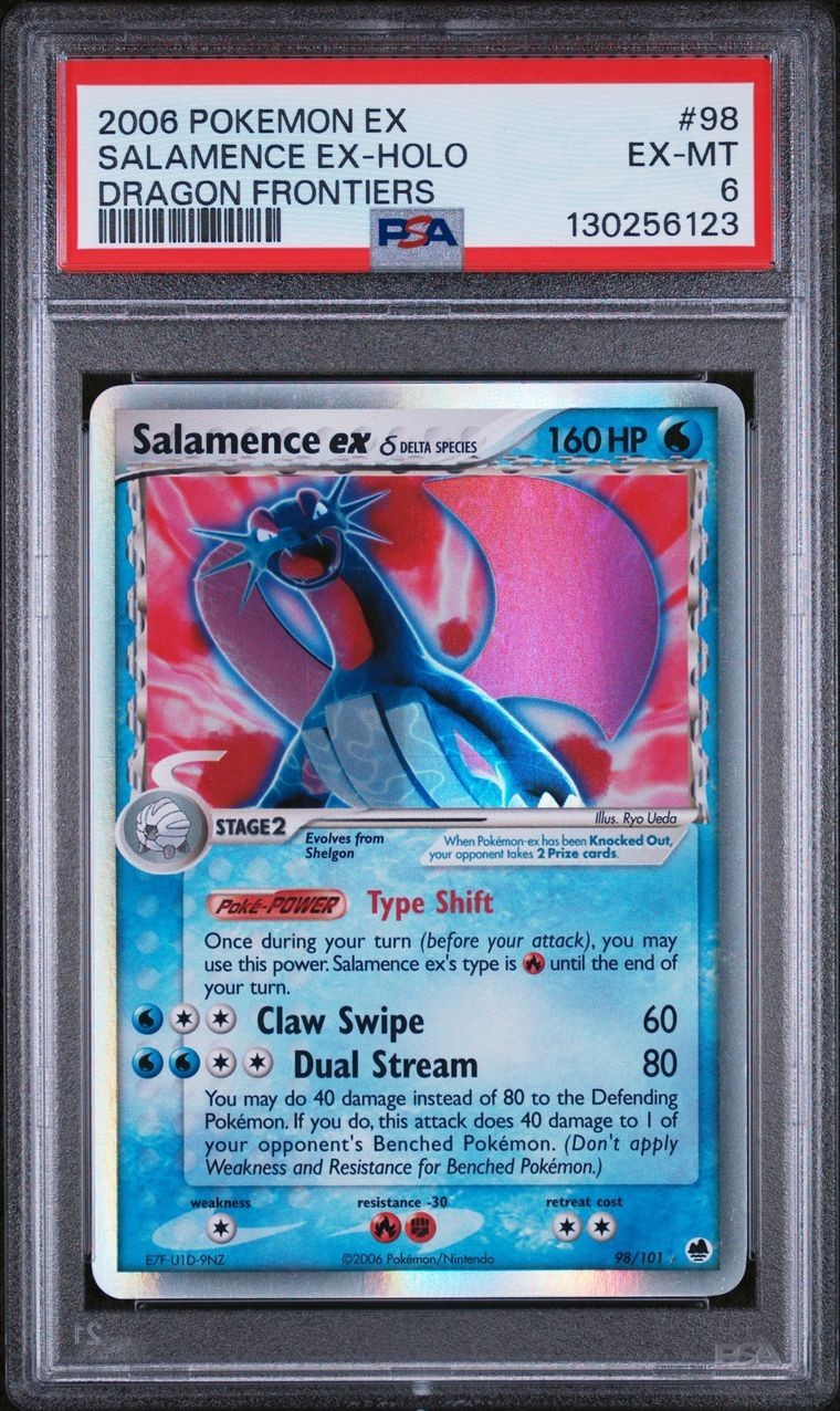 2006 POKEMON EX DRAGON FRONTIERS #98 SALAMENCE EX-HOLO