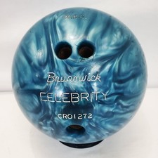 Brunswick Celebrity 11LB Urethane Pearl Swirl Bowling Ball Blue M.A.B.