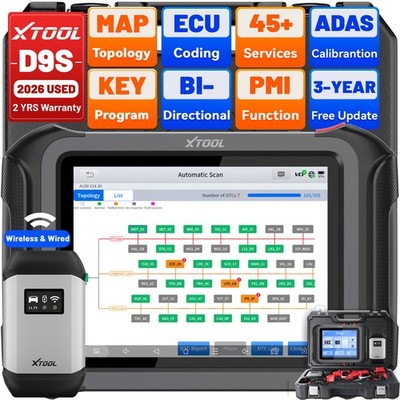 2026 USED XTOOL D9S Auto Full Diagnostic Scanner ECU Offline Programming Coding