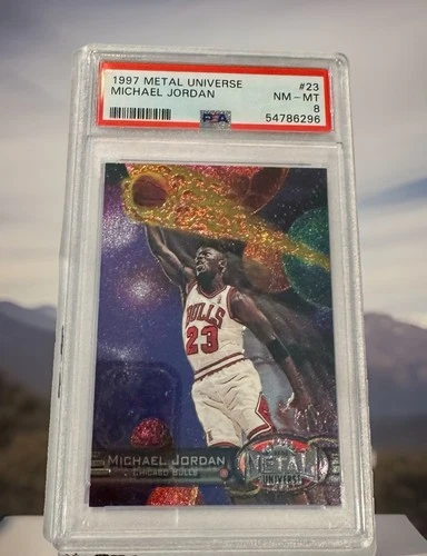 1997 Skybox / Fleer Metal Universe Michael Jordan #23 Bulls PSA 8 ‼️📈🇺🇸