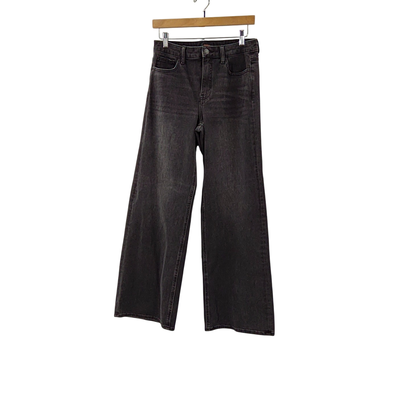 Quince Women Bella Stretch Wide Leg Jeans Faded Black 29