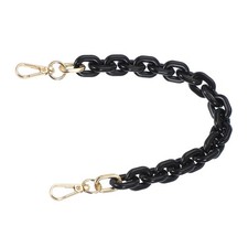 Acrylic Purse Strap 15 Inch Luxury Handbag Chain Handle Straps - Black