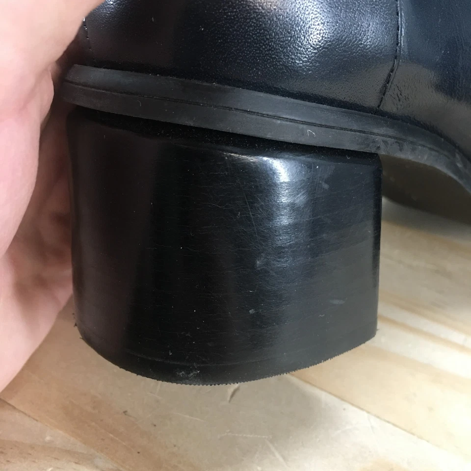 Naturalizer Zapatos Mujer 9.5 M Mocasín Cuero Azul Tacones Cuadrados Puntera Informal Foto 4 de 4