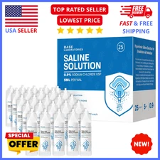 Saline Solution for Inhalation & Nasal Irrigation | High 0.9% l 25 Vials 5ml ea