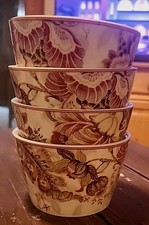 4 Gabrielle Cream Individual Appetizer Bowls Porcelain 222 Fifth Discontinued FP