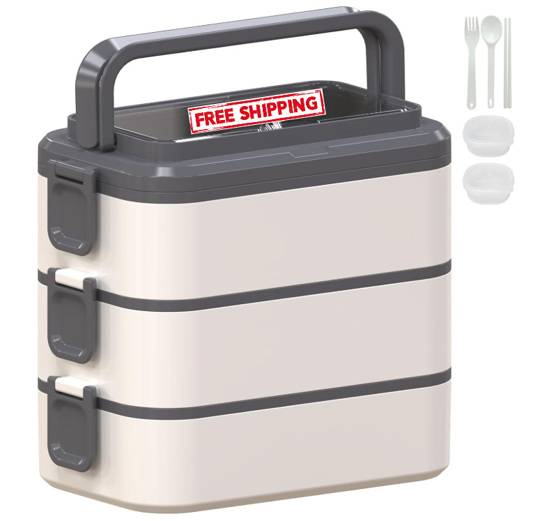 3000ml, Leakproof, Microwave Safe, With Utensils