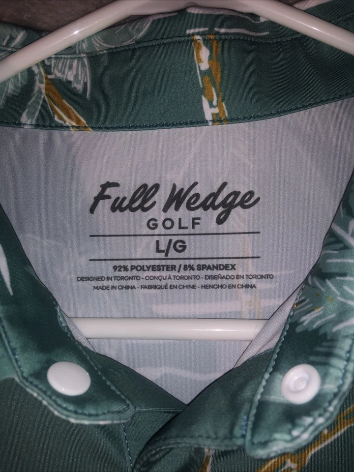 Polo de golf de cuña completa para hombre camisa grande de manga corta Foto 2 de 4