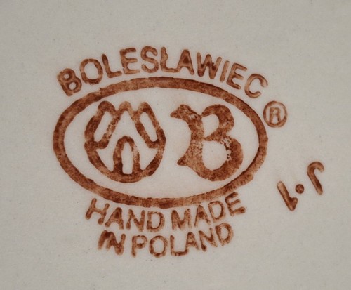 De colección Boleslawiec Cerámica Polaca Salsa Cuenco con Mango Caño Amarillo Floral 8" - Imagen 11 de 16