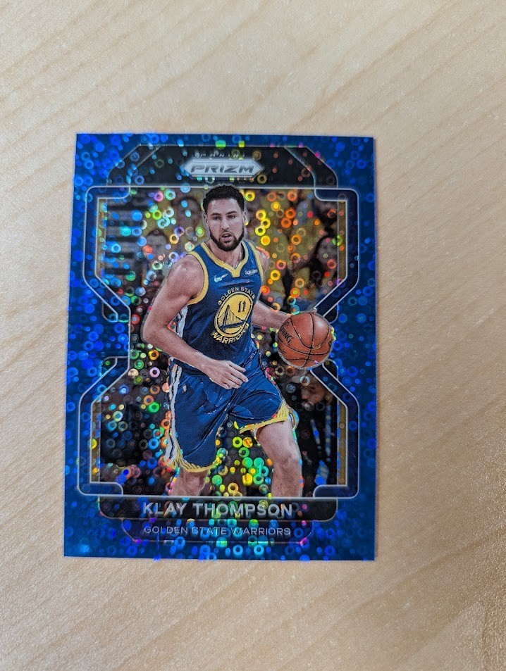 2021-22 Prizm Klay Thompson Fast Break Blue #/150 Warriors