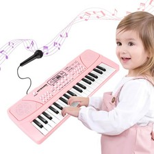 Kids Piano Keyboard with Microphone 37 Keys Portable Electronic Keyboards for...