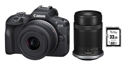 Canon EOS R100 + 18-45mm + 55-210mm IS STM + 32GB SDHC Systemkamera