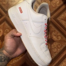 Nike Air Force 1 x Supreme Low Box Logo - White for Sale