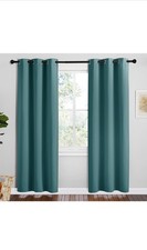 Nicetown Sea Teal Blackout Curtains 25  x 72  