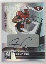 2006 Donruss Elite Rookie Turn of the Century Signatures Vernon Davis Auto 03xg
