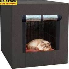 Heated Cat House Winter Shelter Waterproof Heated Pad Outdoor Indoor Use