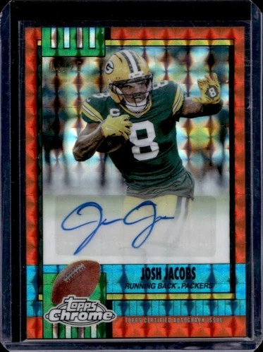 2025 Topps Chrome Josh Jacobs Orange Refractor (RAW)