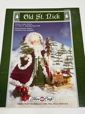 Fibre-Craft Old St. Nick Crochet Pattern Christmas Doll Clothes FCM257