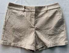 Ann Taylor Loft Womens Shorts Peach/Cream Textured Shorts Size 6