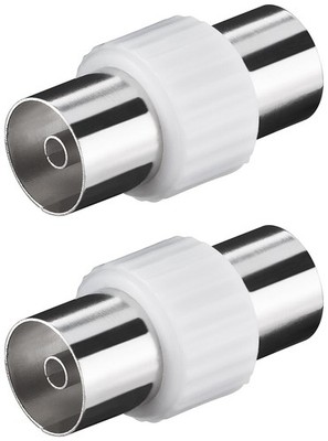 2x goobay Koaxial Adapter Koax Buchse Koax Buchse