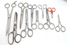Vintage Kleencut Forged US Pakistan German Steel Metal Scissors LOT of 10