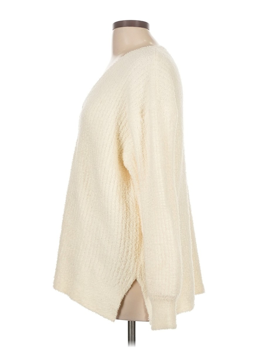 Laurie Felt Women Ivory Pullover Sweater L View 4
