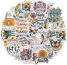 100 PCS Christian Stickers-Jesus Stickers for Bible Journaling - Religious Sc...