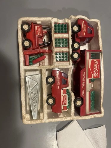 VINTAGE 1976 BUDDY L 5 PIECE COCA COLA SET STURDY STEEL  - Vintage Collectibles