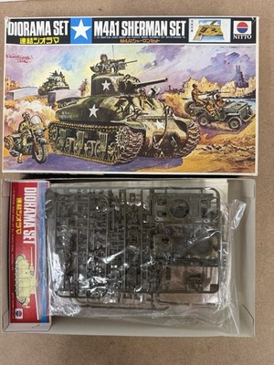 Nitto 1/76 WW 2 M4A1 Sherman Diorama Set #7 MIB Unused 1970s New open box