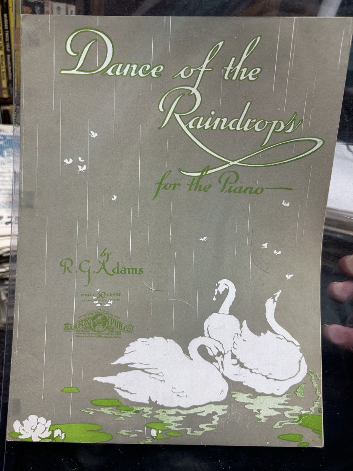 K 1915 9x12 Piano Novelty sheet music DANCE OF THE RAINDROPS by R. G. Adams