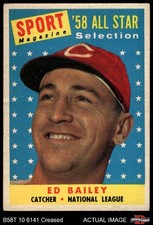 1958 Topps #490 Ed Bailey All-Star Reds 2 - GOOD