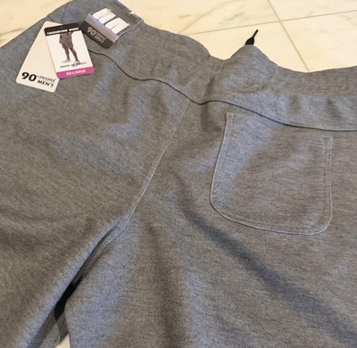 90 Degree By Reflex Shorts Mens 2XL Gray Touchstone Hidden Zip Pocket Athletic