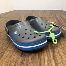 NWT Crocs Crocband Clog Charcoal Gray/Ocean M5/W7