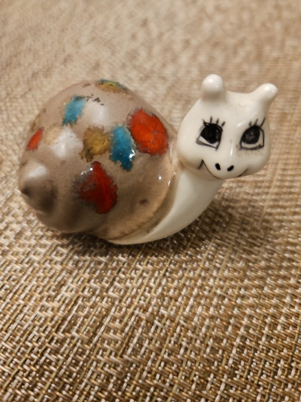 Vintage Ceramic Snail Figurine