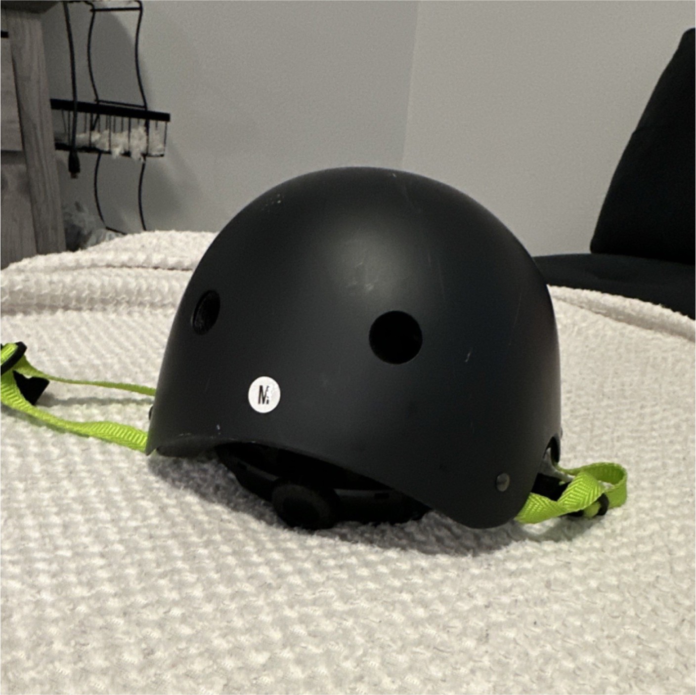Ing Helmet With Green Strap Boys Safety Gear