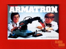 Radio Shack Armatron robot arm vintage box art 2x3" fridge/locker magnet
