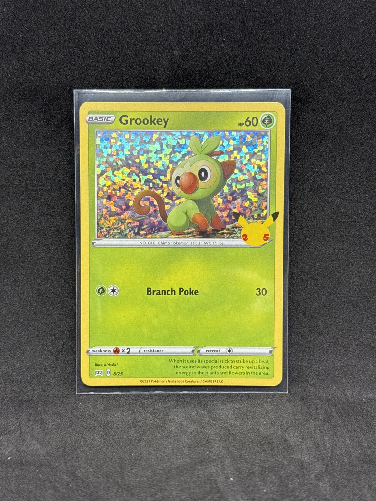 Grookey 2021 Pokemon McDonald's 25th Anniversary Holo Promo 8/25 NM MINT
