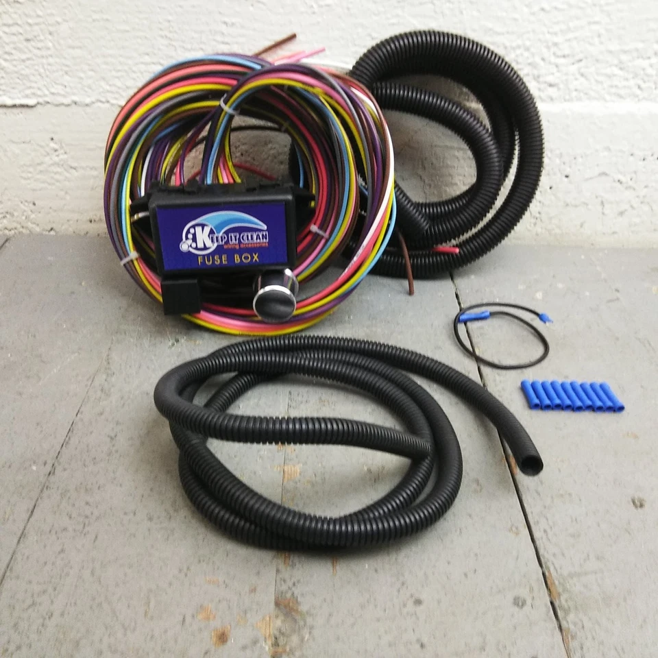 Arnés de cables de 8 circuitos para camioneta Chevrolet 1960-1963 se adapta a bloque de fusibles indoloro Foto 2 de 4