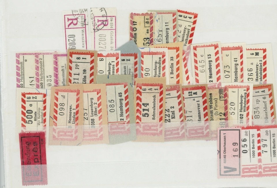 Album mit vielen R-Briefen Bund Dauerserien Einheiten Blumen Eilbrief R-Zettel - Bild 4 von 4