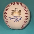 TIM BUSS (Cubs) Signed Official 2016 WORLD SERIES Baseball Beckett (BAS) w/ INSC