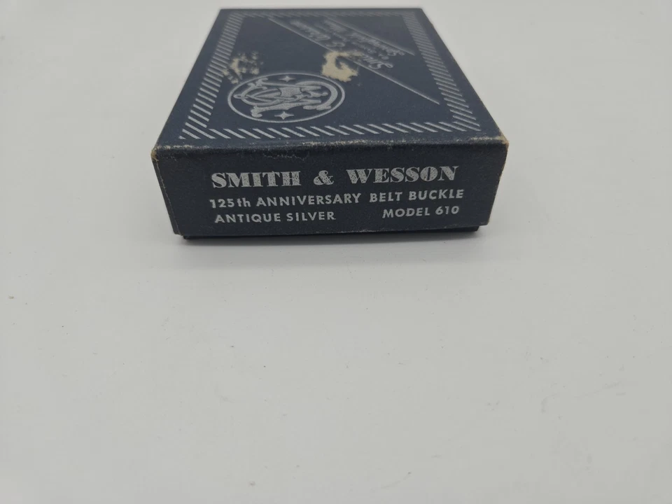 Smith & Wesson 1977 125 aniversario plata antigua hebilla de cinturón modelo 610 #7 Foto 2 de 4