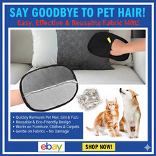 1/2Electrostatic Pet Hair Removal Gloves Brush , Double-sided Pet Grooming Glove