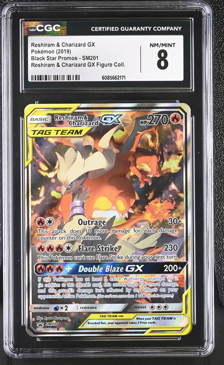 CGC 8 Reshiram & Charizard GX 2019 Black Star Promos SM201 Pokemon