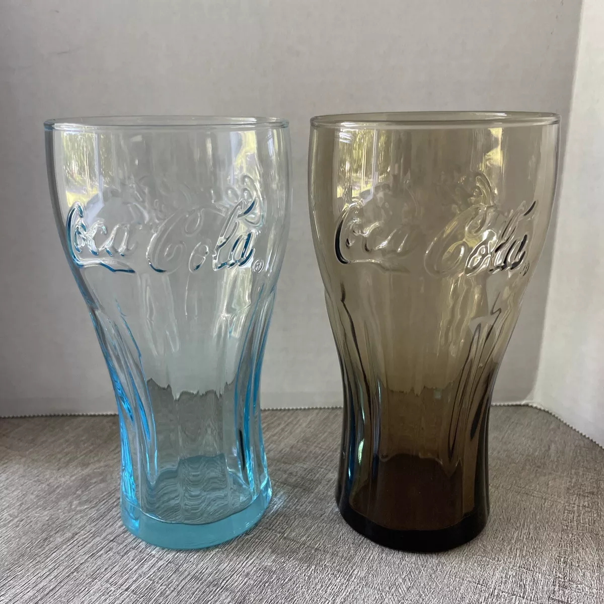 Vintage Libbey Coca-cola Glasses/retro Restaurant Green Glass Coca-cola Tumbler  Glasses/collectible Coca-cola Soda Glasses/price per Glass 