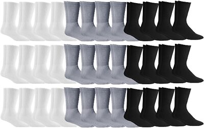 36 Units of Women's Sports Crew Socks, Size 9-11, Assorted - Womens Crew Sock