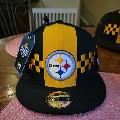 New Era Pittsburgh Steelers 59Fifty NFL Draft 2019 Black Fitted Hat Sz  7/8 NWT