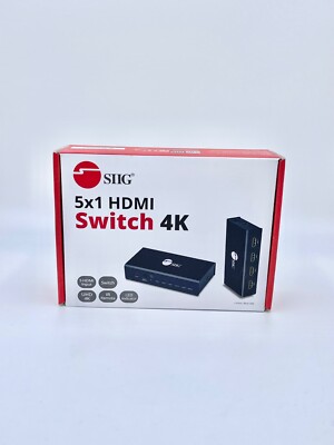 SIIG 5x1 HDMI Switcher 4K - Switch Inputs & Source Selector (CE-H23012-S1) NEW