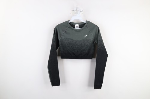 Haut Crop Top Gymshark Femme, Manches Courtes, Gris Lavande, Taille XS, Neuf étiquettes