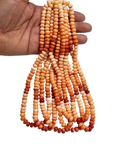 "Cuentas de ópalo ámbar especiado 8-9 mm rondelle 16"" hilo de piedras preciosas peruanas hágalo usted mismo" - Imagen 11 de 15